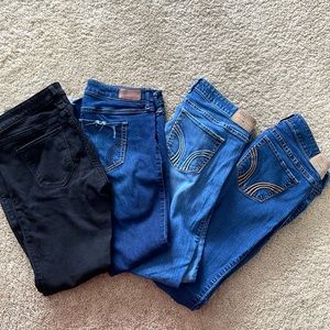 Four Pair of Hollister Skinny Jeans